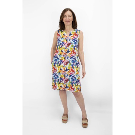 Foil Sun-Sational Printed Leaf Dress - Green