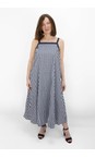 Brave & True Navy Gingham Erica Navy Gingham Strap Dress  