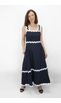 Brave & True Navy Marlo Navy Midi Dress  