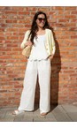 Foil White Flower Juicy Details Pants  