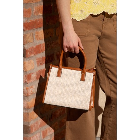 Gemini Label Bags Corin Raffia Tote - Beige