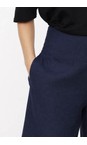 Masai Clothing Navy MaPinja Navy Linen Solid Short  