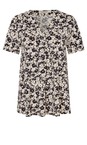 Masai Clothing Black  MaDira Print Top  