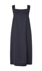 Masai Clothing Navy MaNoriane Solid Linen Dress  