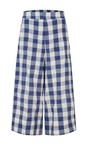 Masai Clothing Medieval Blue MaPortia Gingham Check Trouser  