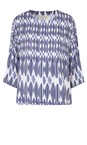 Masai Clothing Medieval Blue MaBecca Print Dobby Top  