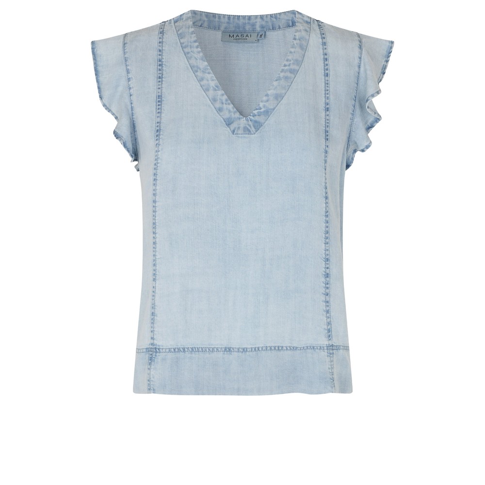 Masai Clothing MaDalali Thin Denim Top Light Denim