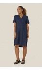 Masai Clothing Navy MaNareela Navy Solid Linen Dress  