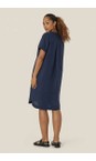 Masai Clothing Navy MaNareela Navy Solid Linen Dress  