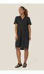 Masai Clothing Black  MaNareela Black Solid Linen Dress  