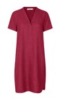 Masai Clothing Beet Red MaNareela Beet Red Solid Linen Dress  