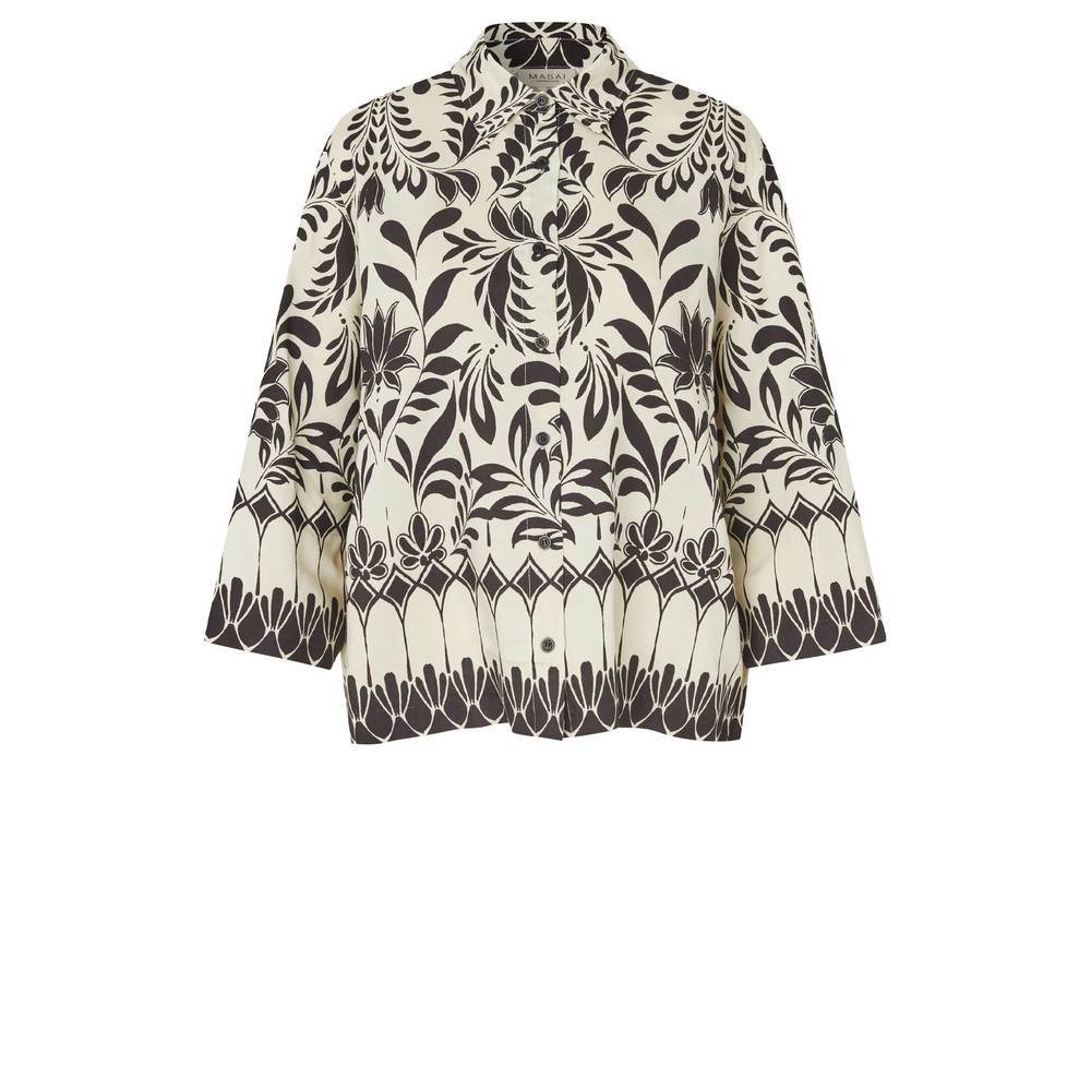 Masai Clothing MaIsolde Print Shirt Black 