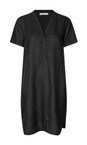 Masai Clothing Black  MaNareela Black Solid Linen Dress  