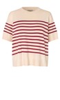 Masai Clothing Beet Red MaFlorayne Stripe Knit Top  