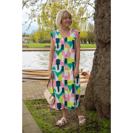 Foil You Little Zipper Spectrum Dress - Metallic