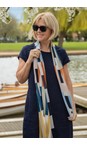 V.Fraas 524 True Blue Fraas True Blue Printed Cotton Scarf  