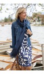 Gemini Label Accessories Navy Cotton Modal Blend Navy Plain Scarf  