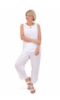 Amazing Woman White  Laura White Linen Top  
