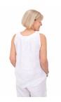 Amazing Woman White  Laura White Linen Top  