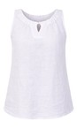 Amazing Woman White  Laura White Linen Top  