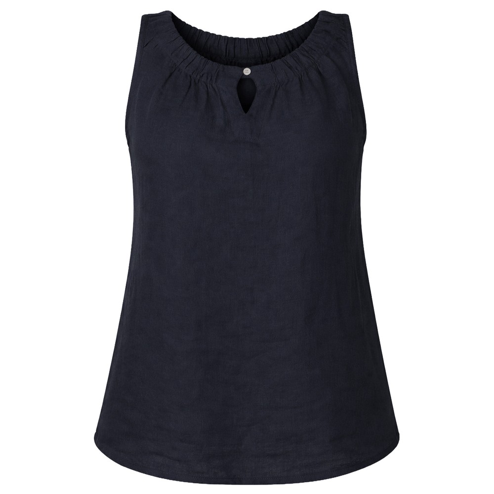 Amazing Woman Laura Navy Linen Top Navy