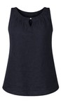 Amazing Woman Navy Laura Navy Linen Top  
