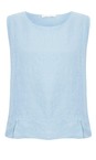 Amazing Woman Ice Blue Lucie Ice Blue Linen Top  