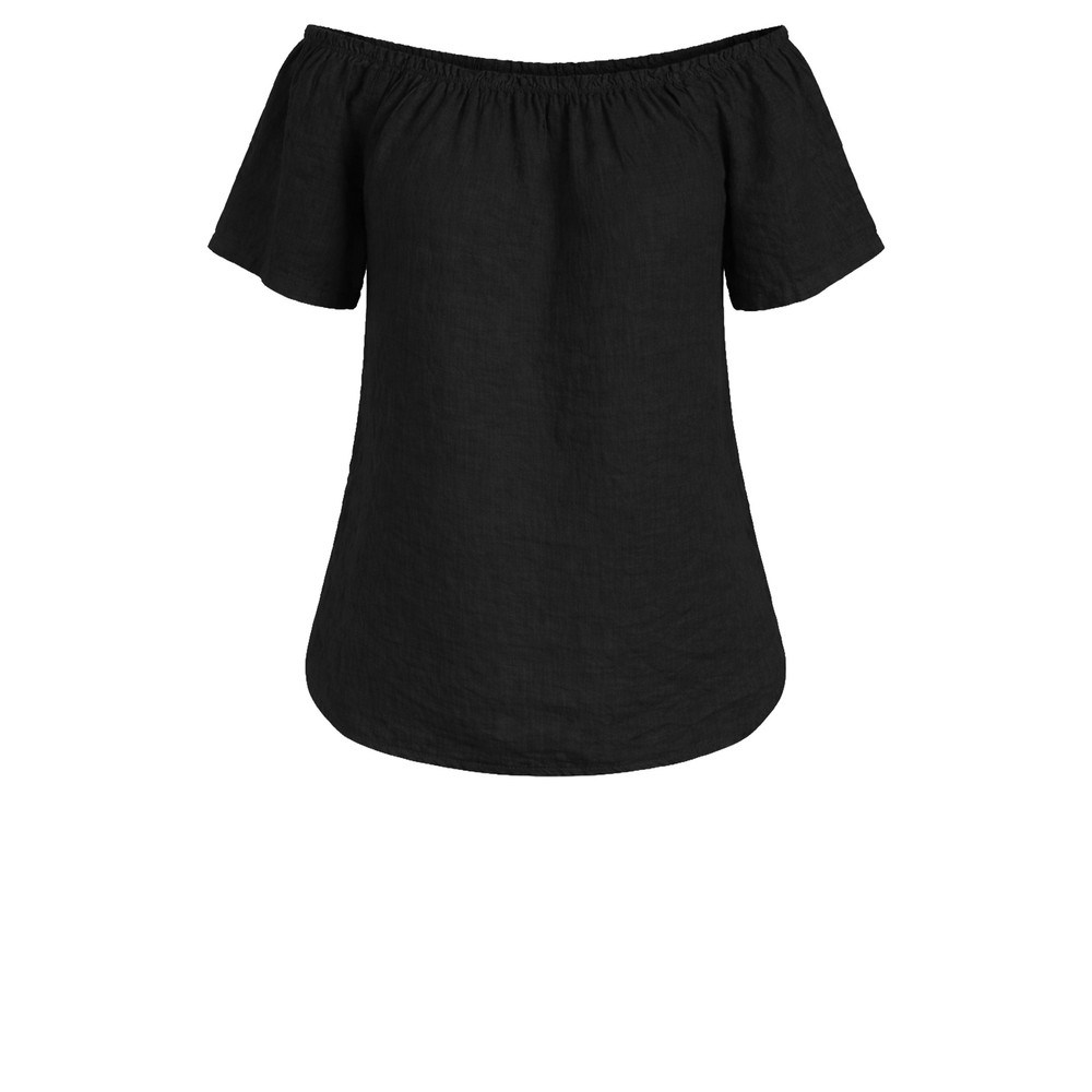 Amazing Woman Ellie Black Linen Top Black 