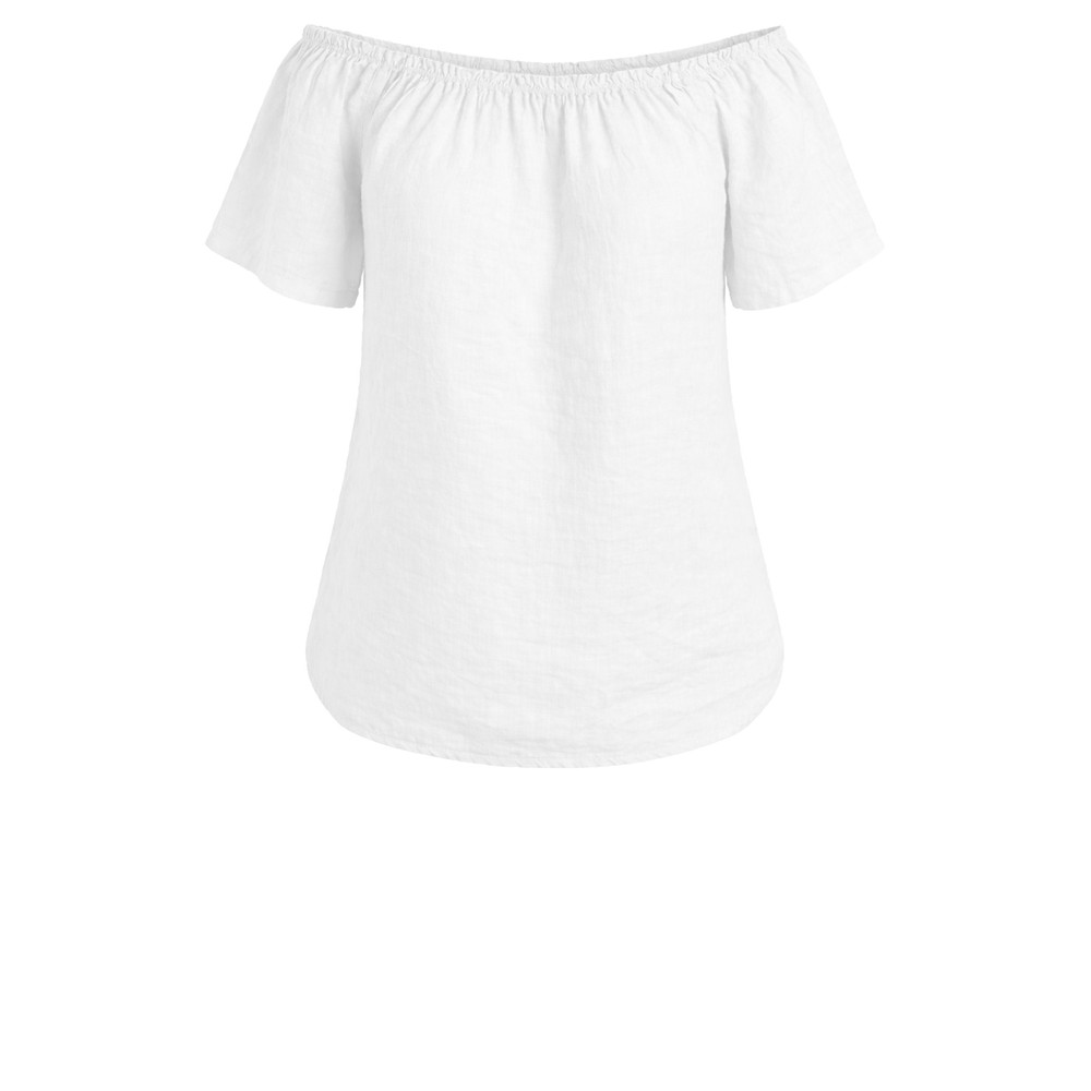 Amazing Woman Ellie White Linen Top White 