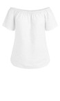 Amazing Woman White  Ellie White Linen Top  
