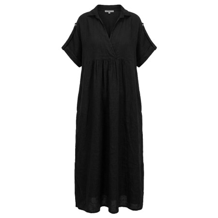 Amazing Woman Camile Black Linen Dress - Black