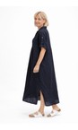 Amazing Woman Navy Camile Navy Linen Dress  