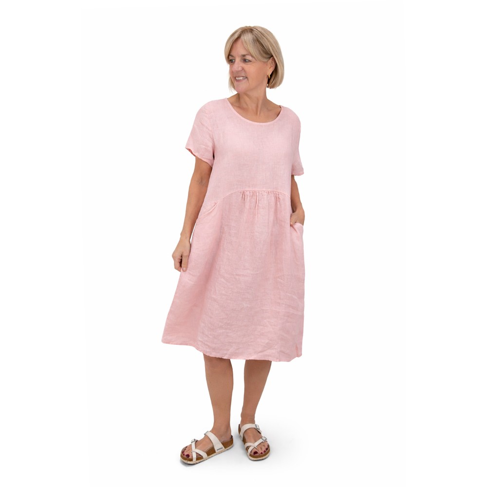 Amazing Woman Lexia Rose Linen Dress Rose