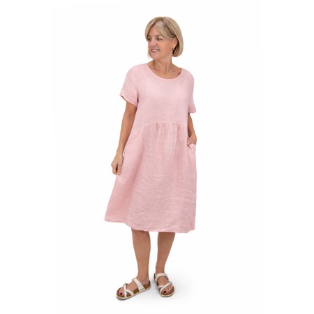 Amazing Woman Lexia Rose Linen Dress - Pink