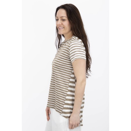 Mama B Casta Cumin Stripe Knit Top - Green
