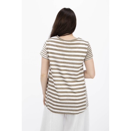 Mama B Casta Cumin Stripe Knit Top - Green