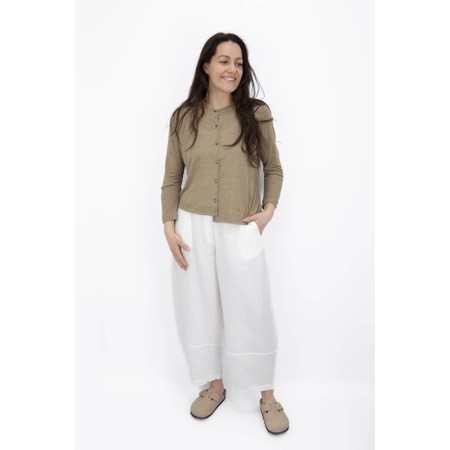 Mama B Crema L Cumino Plain Knit Cardigan - Beige
