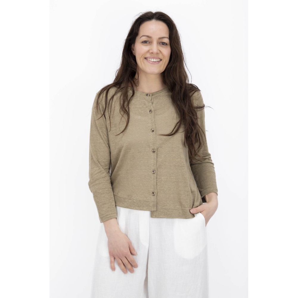 Mama B Crema L Cumino Plain Knit Cardigan Cumino