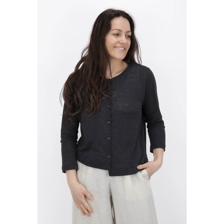 Mama B Crema L Antracite Plain Knit Cardigan - Grey