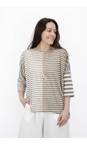 Mama B Cumin Rive Oversized Cumin Stripe Top  