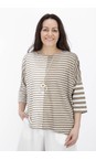 Mama B Cumin Rive Oversized Cumin Stripe Top  