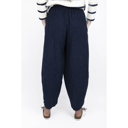 Mama B Pace O Blu Plain Long Barrel Trouser - Blue