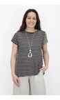 Mama B Antracite Casta Antracite Stripe Knit Top  