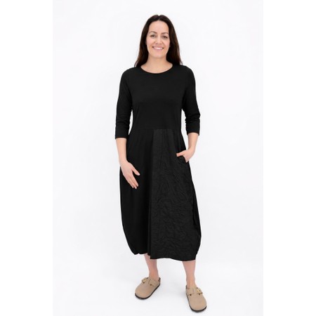 Mama B Denso Nero Contrast Crush Dress - Black