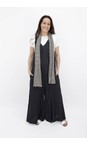 Mama B Antracite Thin Lumpa Antracite Thin Stripe Linen Scarves  