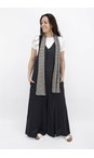 Mama B Antracite Thin Lumpa Antracite Thin Stripe Linen Scarves  