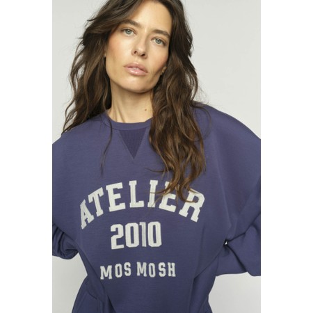 Mos Mosh Nima O-LS Crown Blue Sweatshirt - Blue