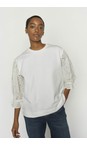 Mos Mosh 101 White Jaya 3/4 O-Neck Sweatshirt  