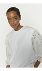 Mos Mosh 101 White Jaya 3/4 O-Neck Sweatshirt  