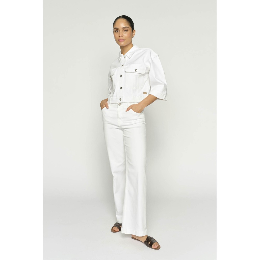 Mos Mosh Dara White Wide Leg Deluxe Jean 109 Bright White 32